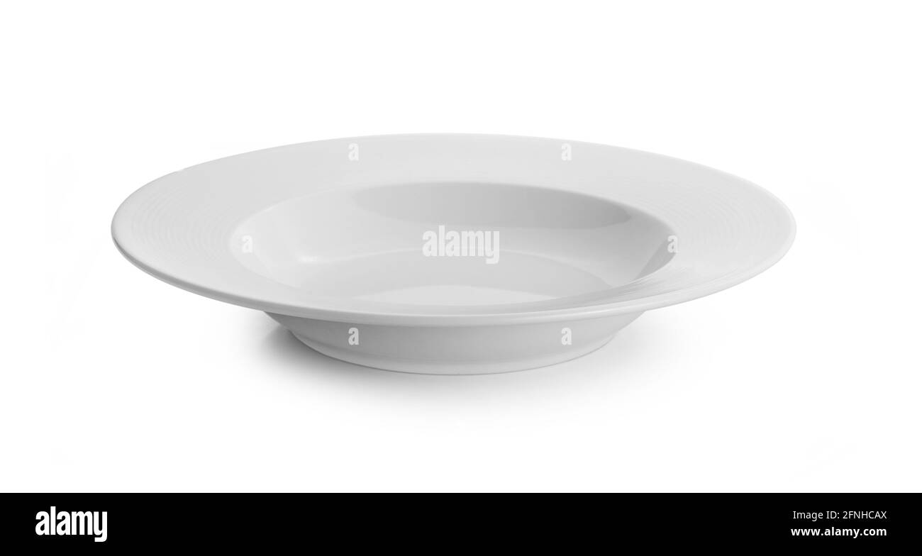 white plate isolated on white background Stock Photo - Alamy