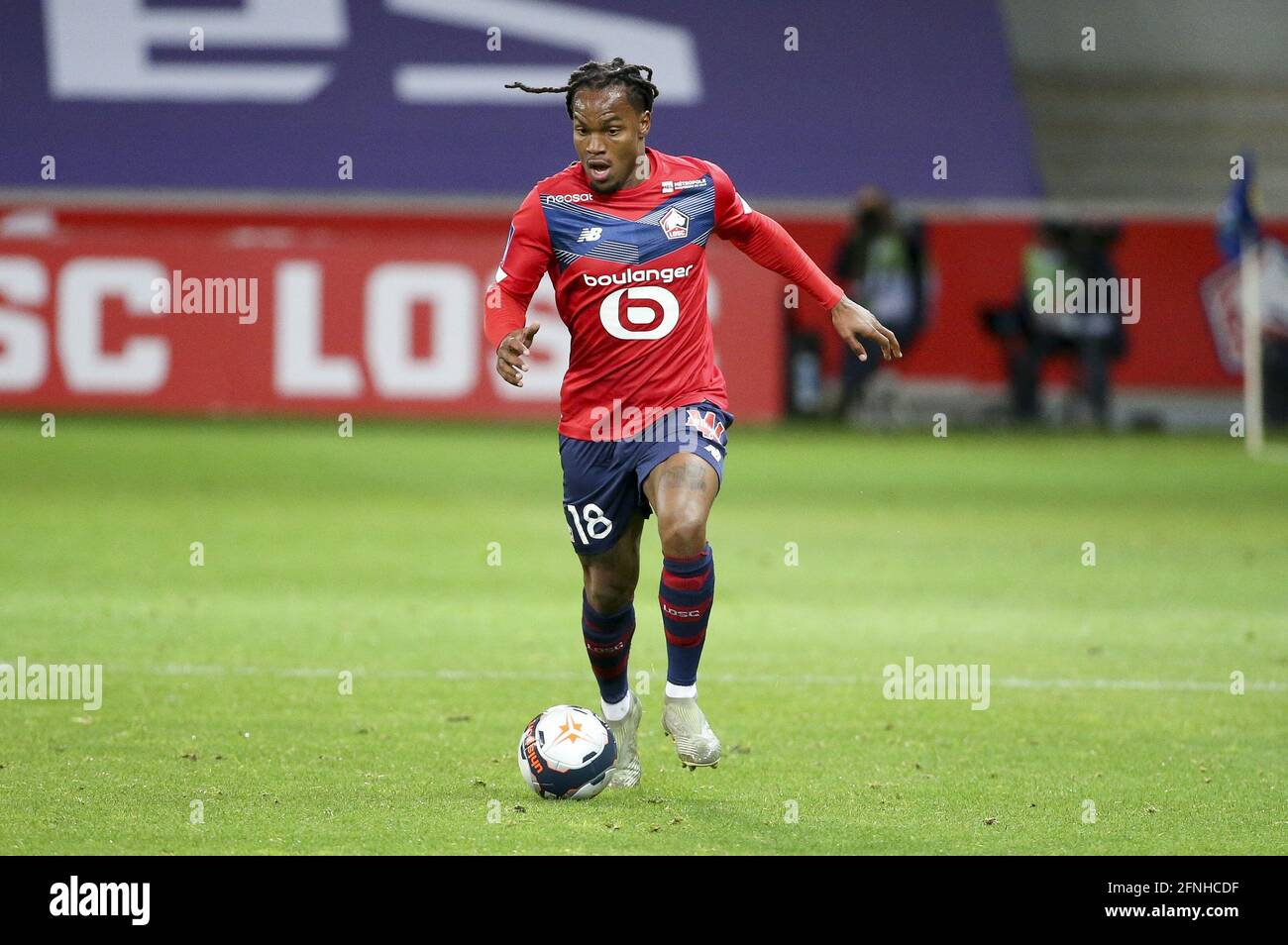 Renato Sanches of Lille during the French championship Ligue 1 football  match between Lille OSC (LOSC) and AS Saint-Etienne (ASSE) on May 16, 2021  at Stade Pierre Mauroy in Villeneuve-d'Ascq near Lille,