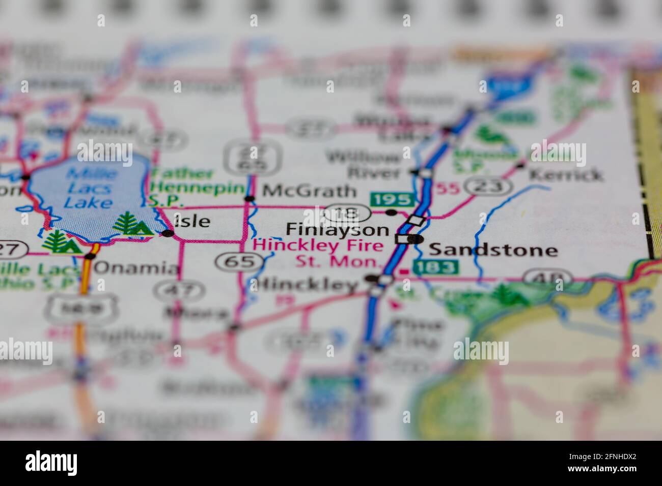 Map of finlayson minnesota hires stock photography and images Alamy