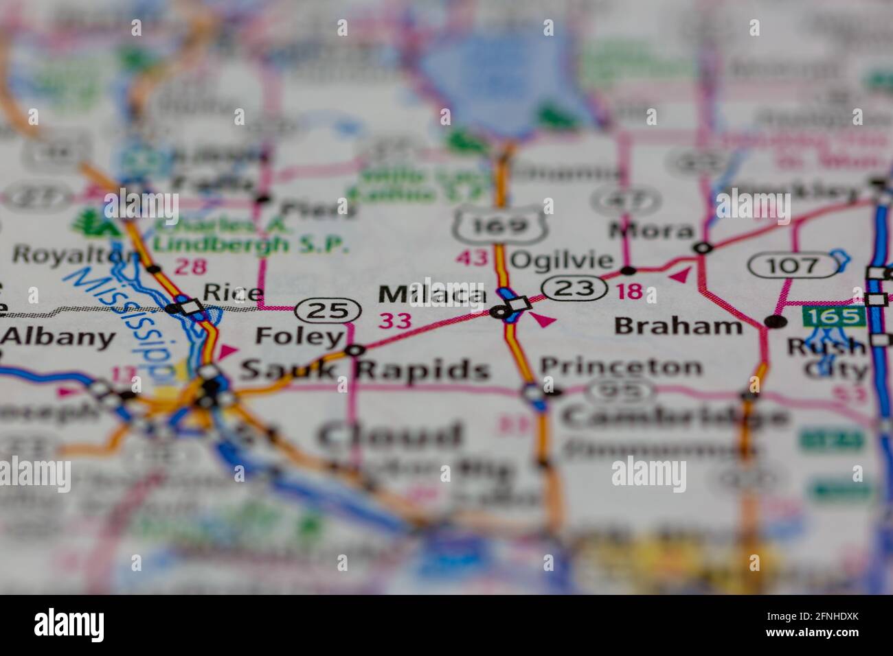 Map of milaca hires stock photography and images Alamy