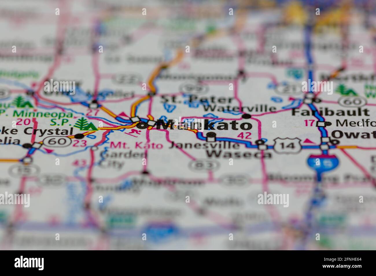 Mankato on a map hires stock photography and images Alamy