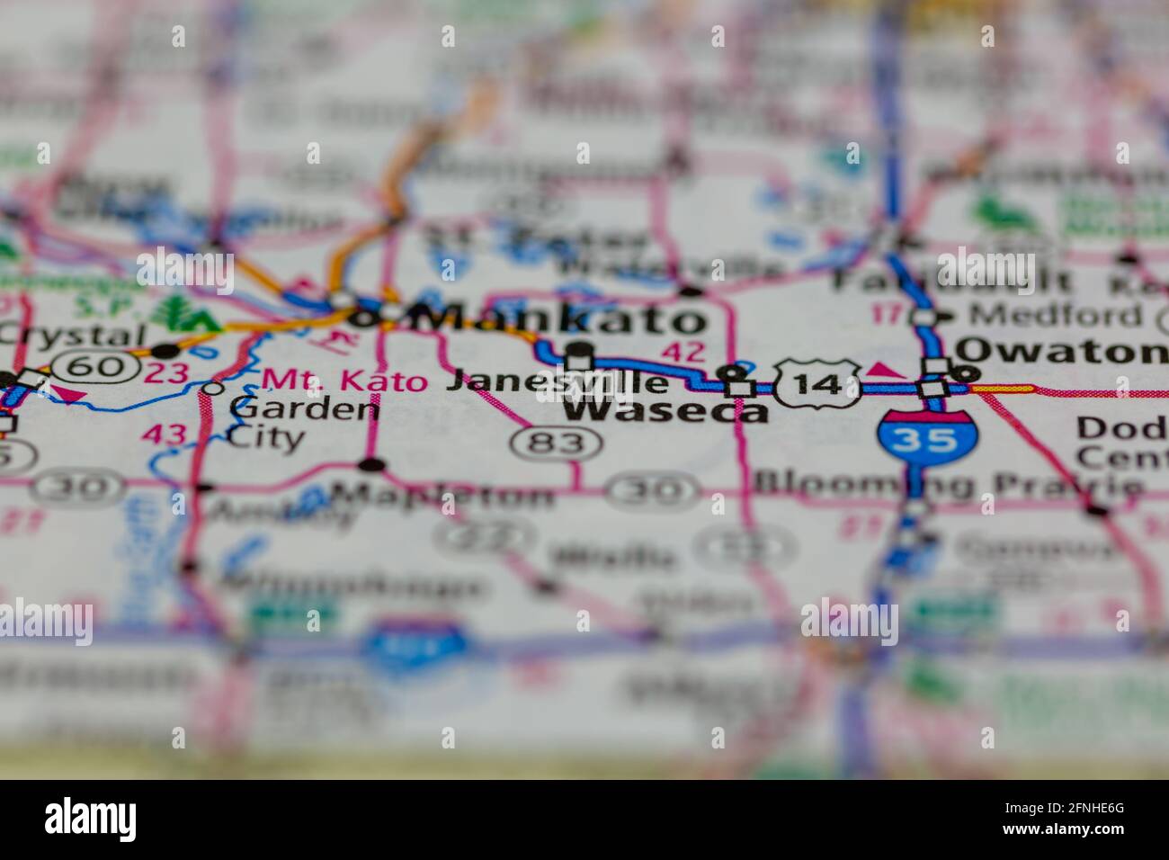 Janesville minnesota on a map hires stock photography and images Alamy