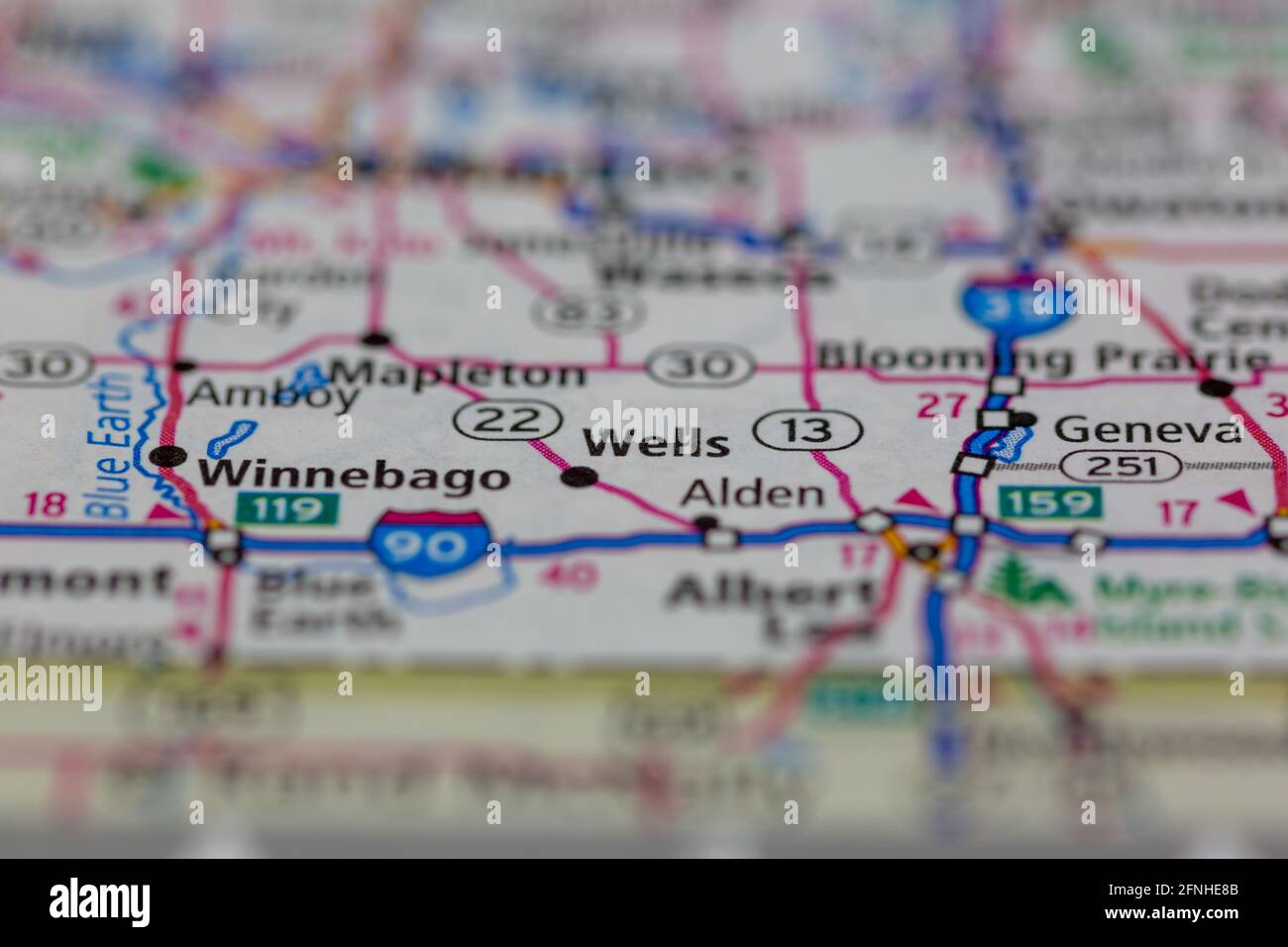Map of wells minnesota hires stock photography and images Alamy