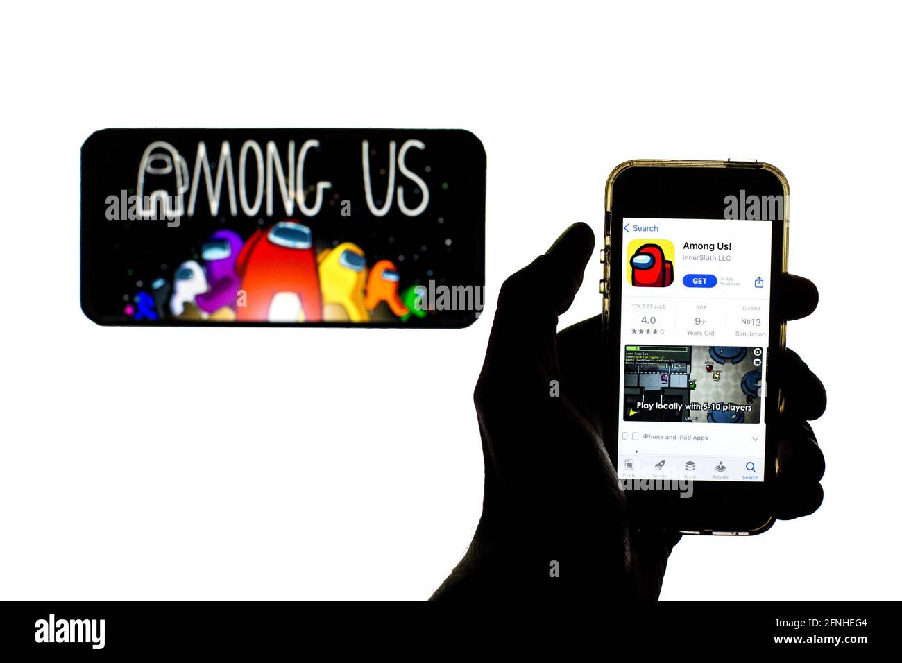 In this photo illustration a Among Us app in the App Store seen