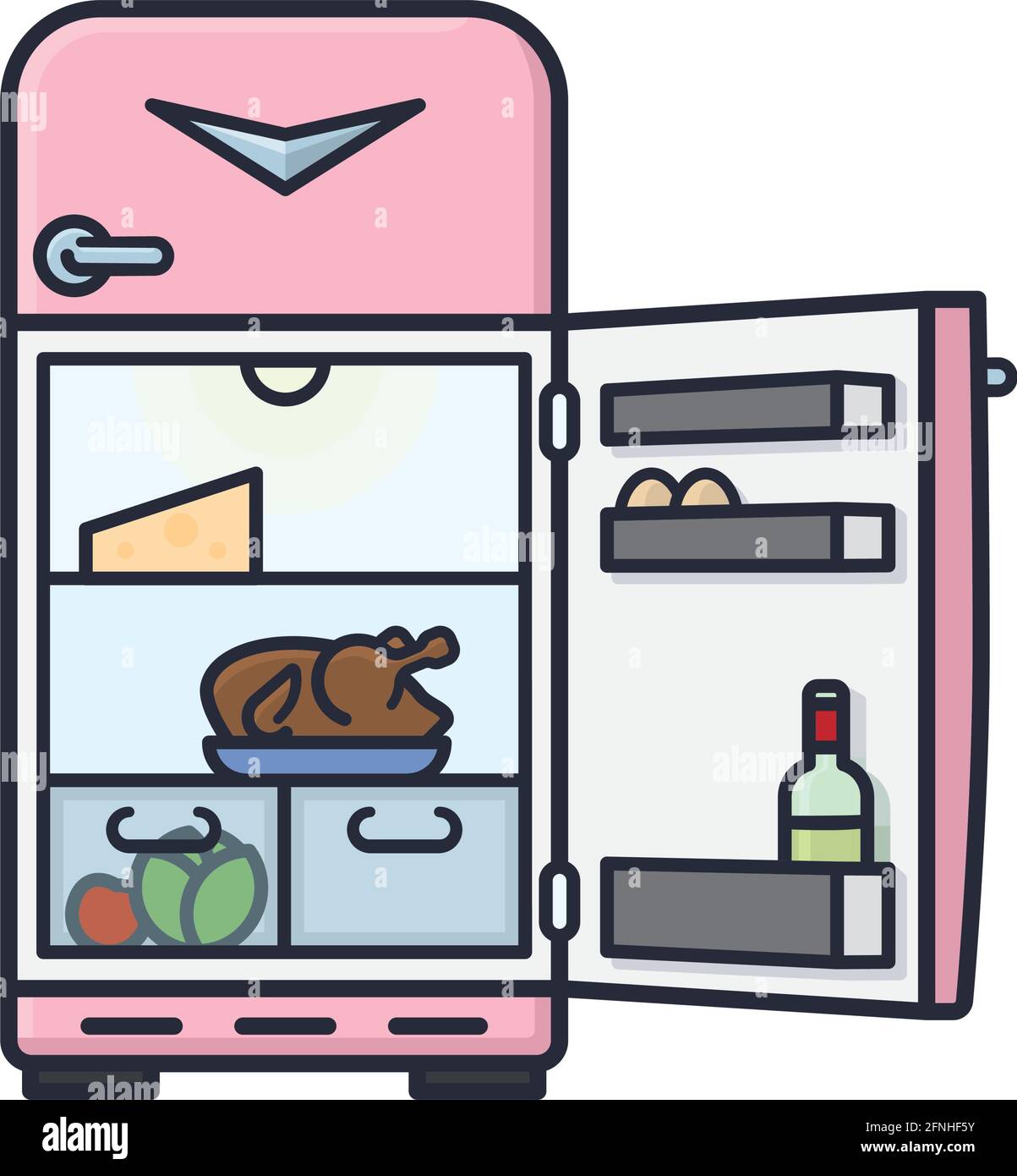 https://c8.alamy.com/comp/2FNHF5Y/open-retro-refrigerator-isolated-vector-illustration-for-throw-out-your-leftovers-day-on-november-29-2FNHF5Y.jpg