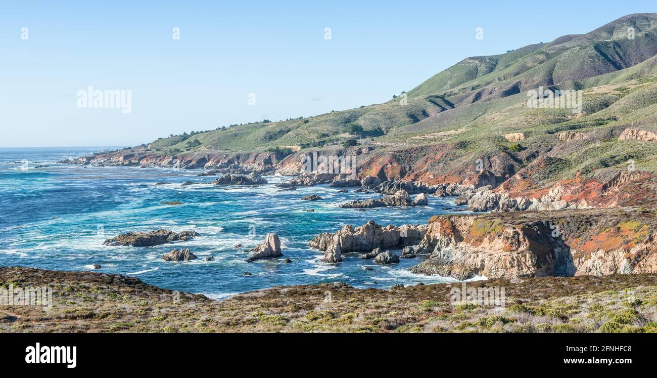 Along the California Pacific Coast Highway is one of the greatest road trips. Stock Photo