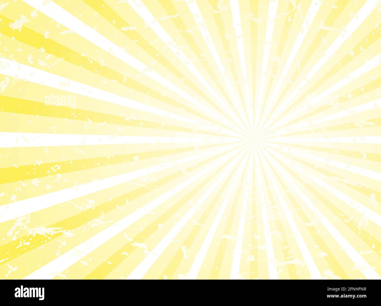 Sunlight retro grunge background. yellow color burst background. Vector