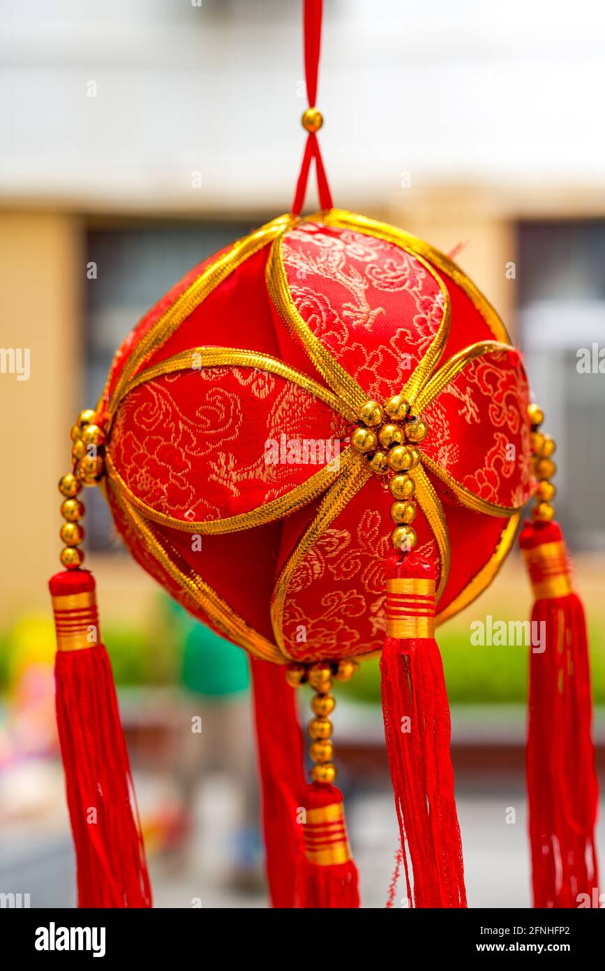 Hydrangea, a characteristic item of the Guangxi Zhuang nationality, a Chinese minority Stock Photo