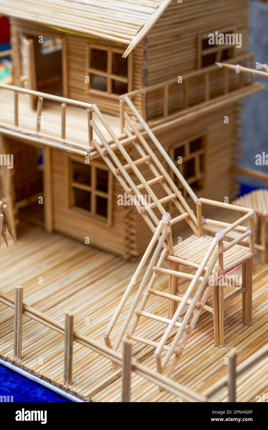 Handmade Small Houses Built With Bamboo Sticks Stock Photo Alamy Handmade Small Houses Built With Bamboo Sticks Stock Photo Alamy
