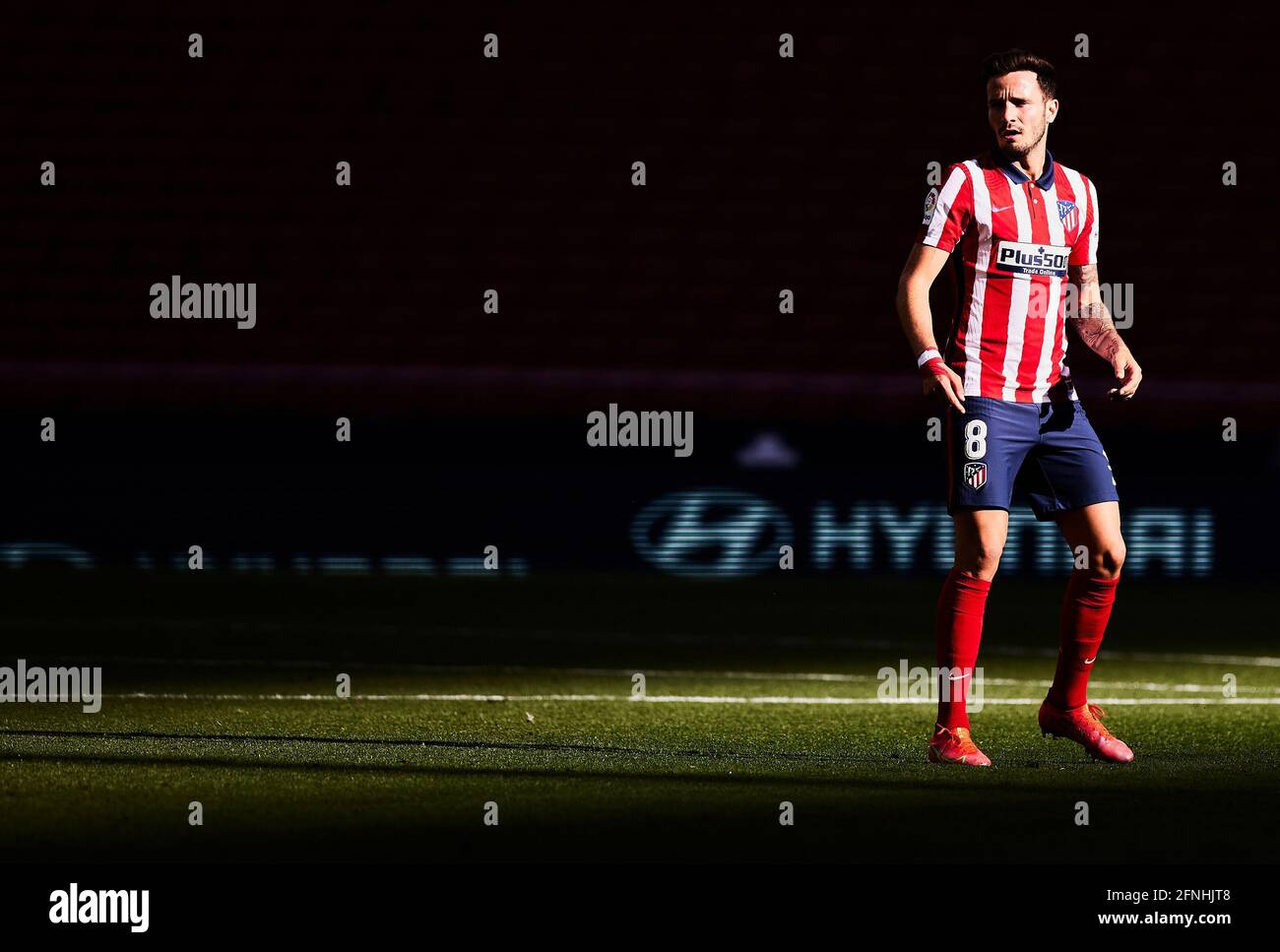 Saúl Ñíguez (Atletico de Madrid) seen during the La Liga match round 36 between Atletico Madrid and CA Osasuna at Wanda Metropolitano Stadium.Sporting stadiums around Spain remain under strict restrictions due to the Coronavirus Pandemic as Government social distancing laws prohibit fans inside venues resulting in games being played behind closed doors. Final score; Atletico Madrid 2:1 CA Osasuna. (Photo by Manu Reino / SOPA Images/Sipa USA) Stock Photo