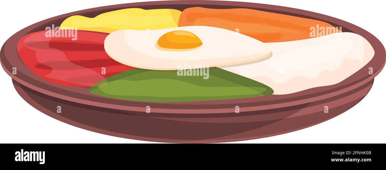 Egg korean food icon. Cartoon of Egg korean food vector icon for web