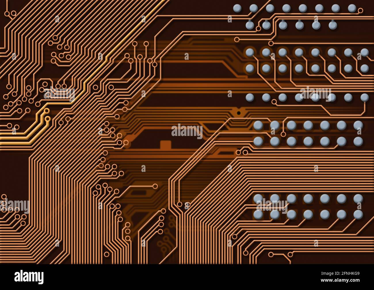 Abstract printed circuit board - technology texture Stock Photo