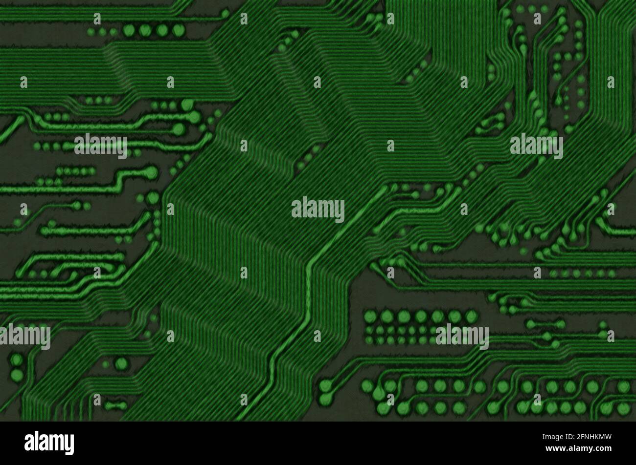 Abstract detail of the printed circuit board - technology texture Stock Photo