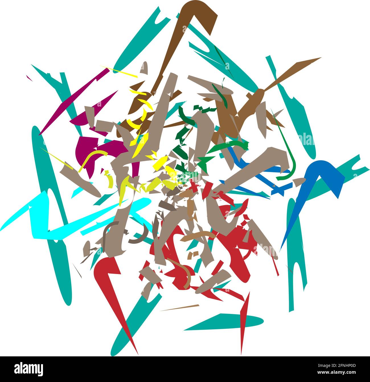Random chaotic abstract scattered shapes design element – Stock vector ...