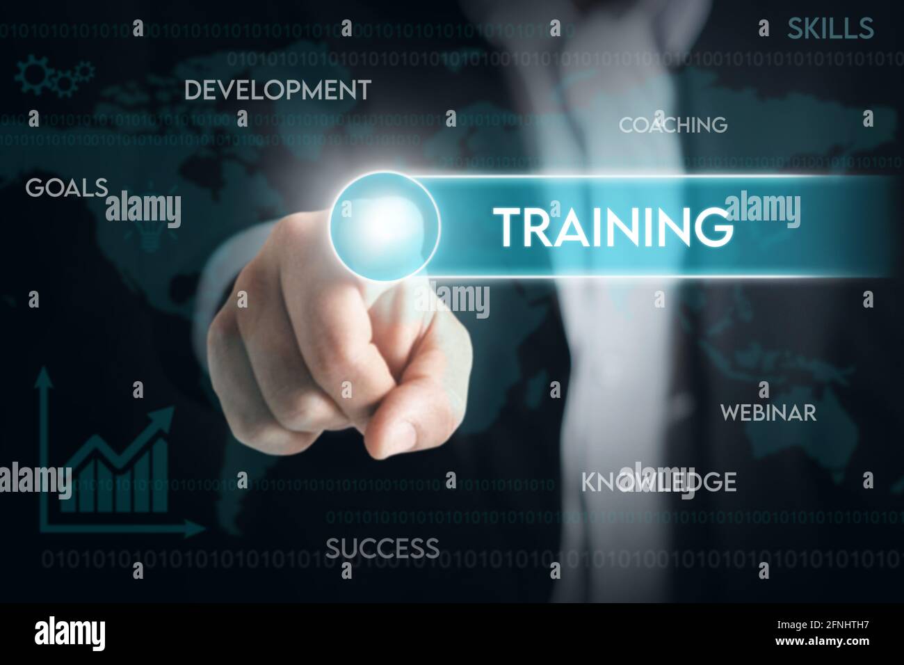 Training , Business man , Digital Screen Stock Photo - Alamy