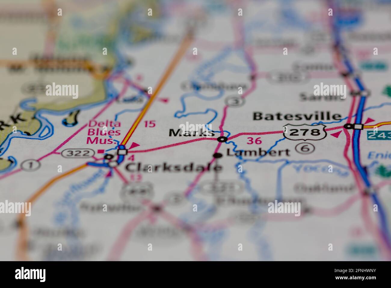 Map of marks mississippi hires stock photography and images Alamy