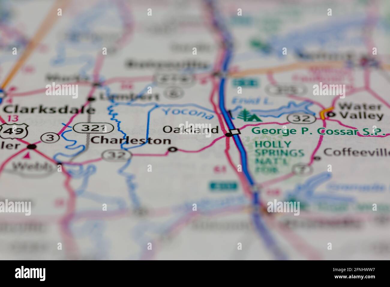 Oakland mississippi map hires stock photography and images Alamy