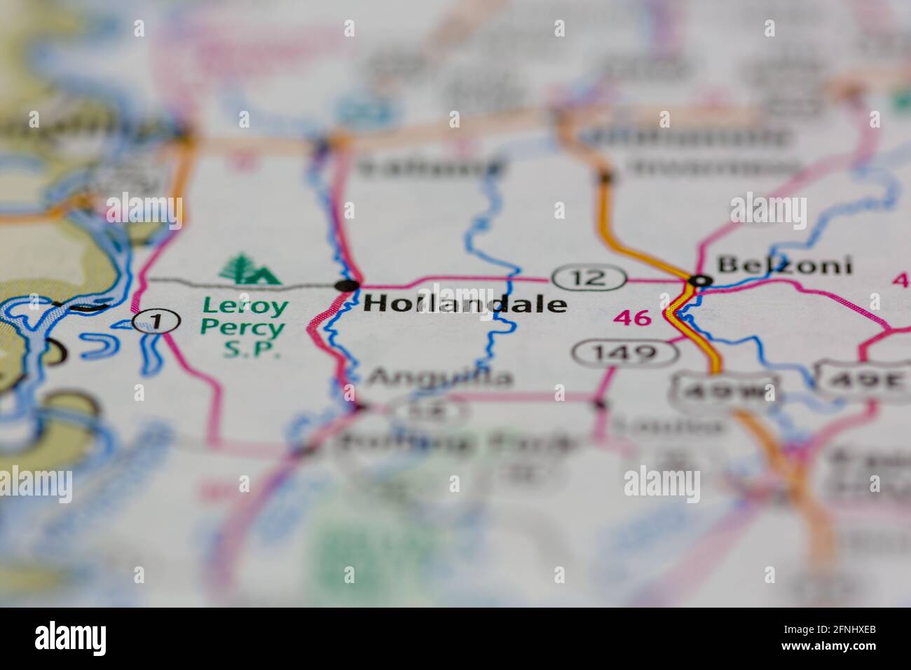 Hollandale mississippi map hires stock photography and images Alamy
