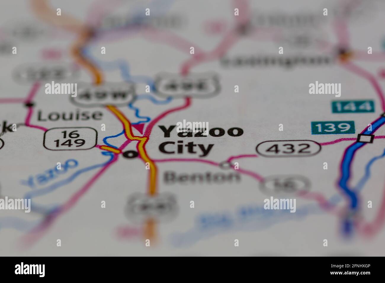 Yazoo city mississippi map hires stock photography and images Alamy