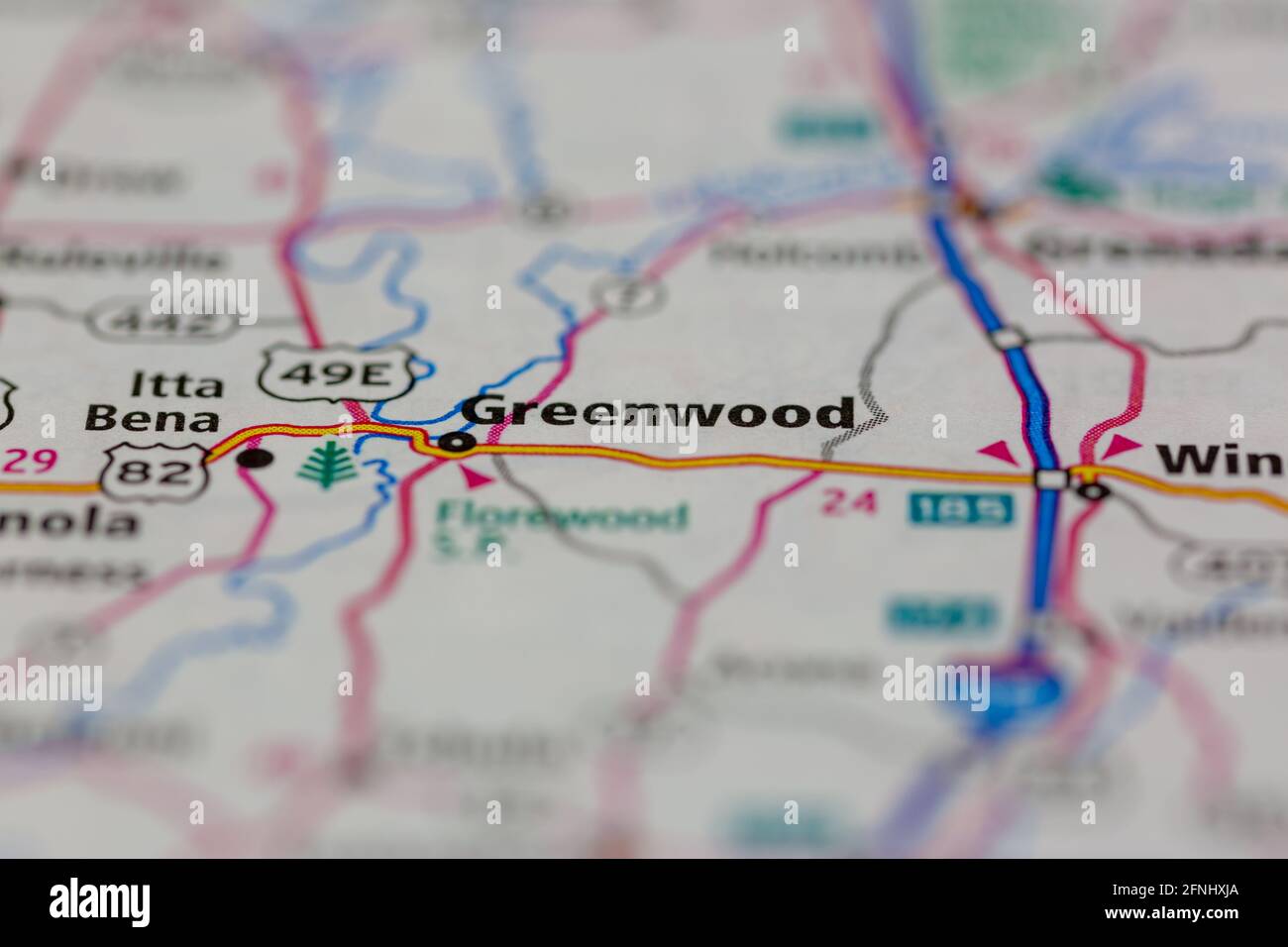 Map of greenwood mississippi hires stock photography and images Alamy