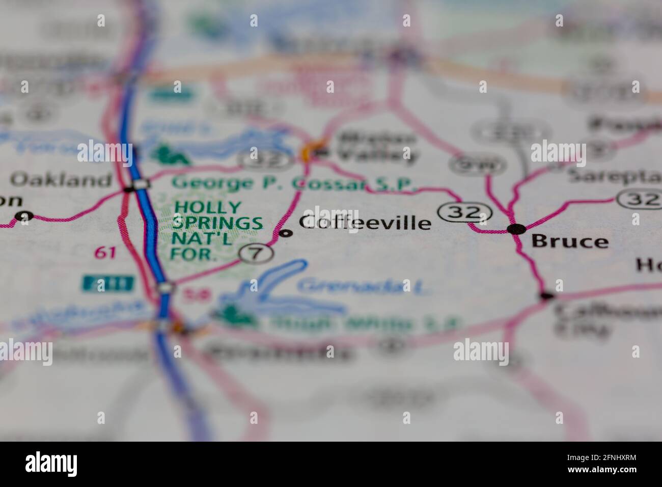 Coffeeville mississippi map hires stock photography and images Alamy