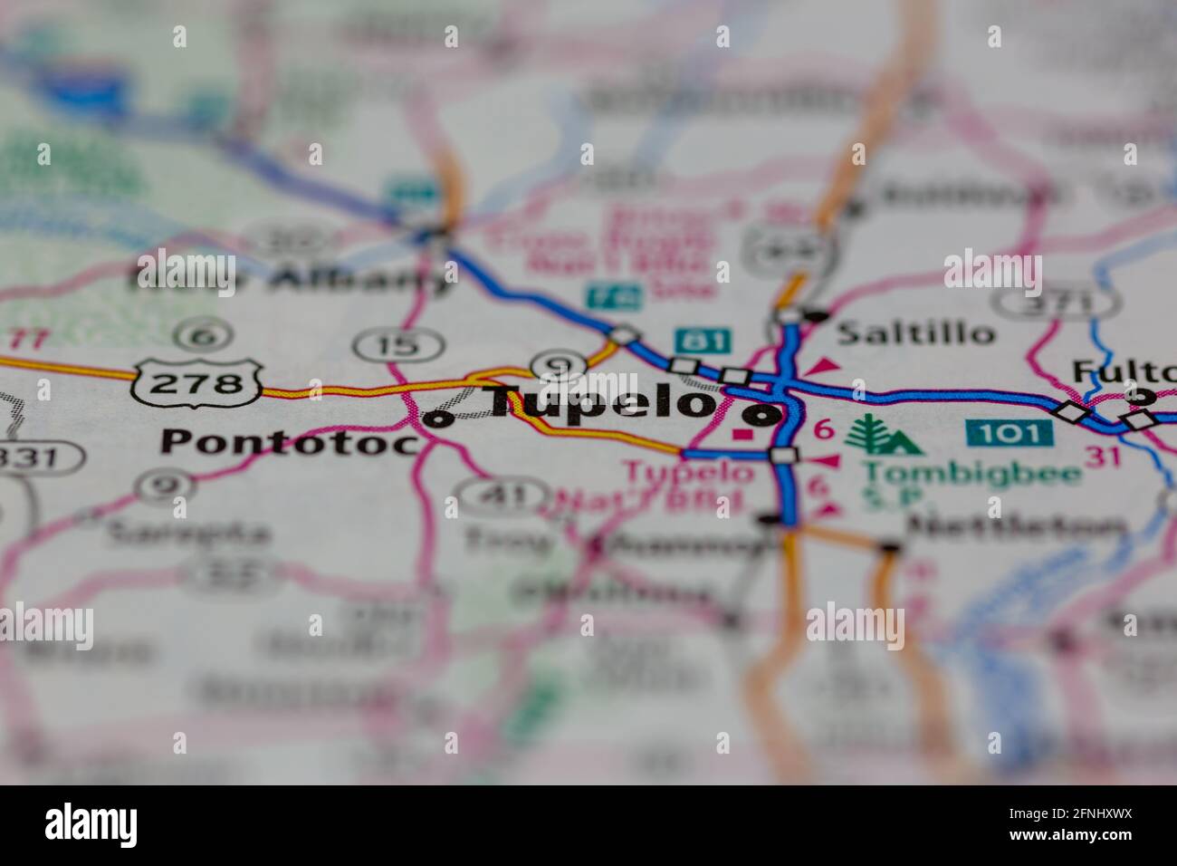 Tupelo mississippi map hi-res stock photography and images - Alamy