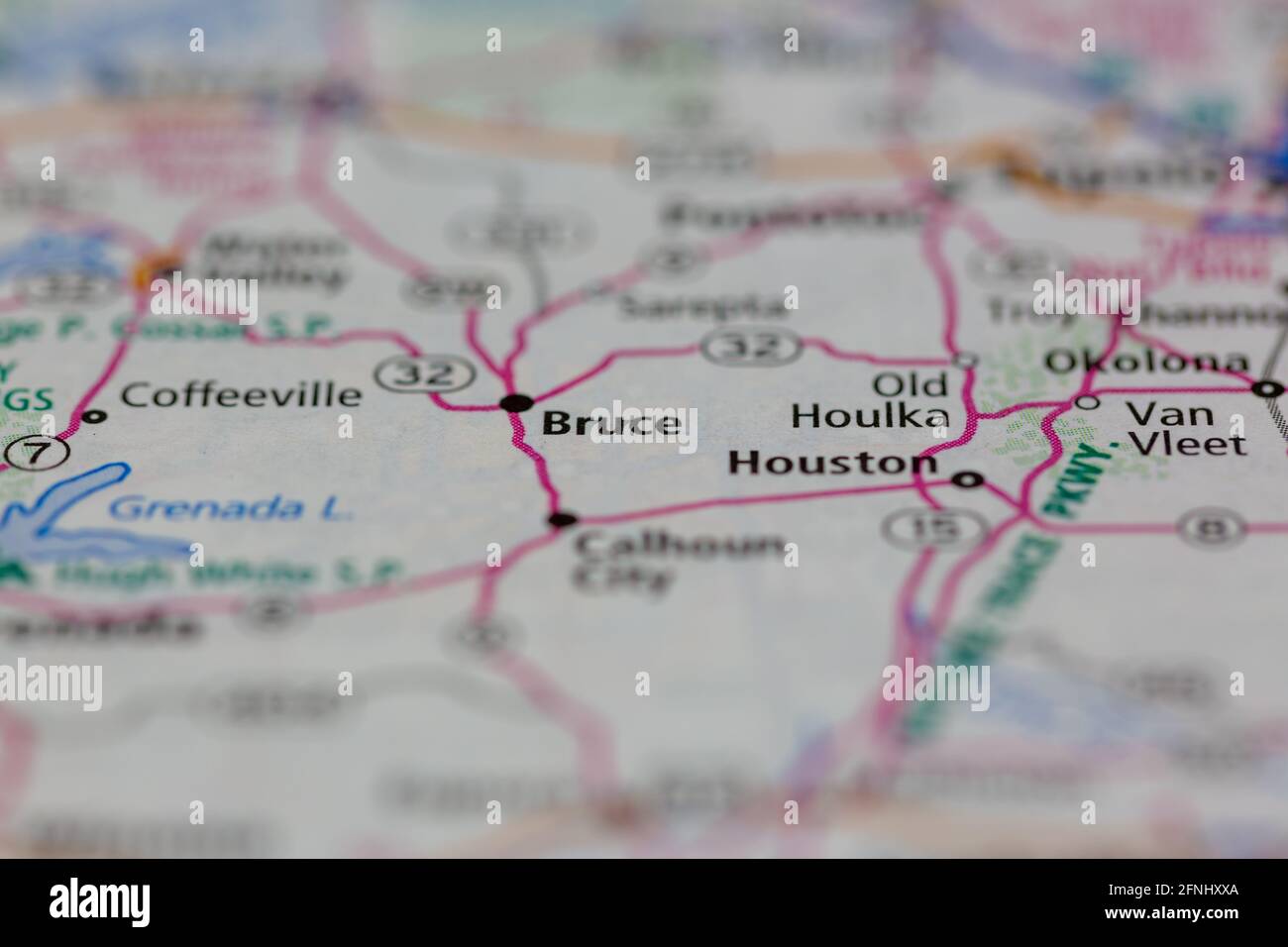 Map of bruce mississippi hires stock photography and images Alamy