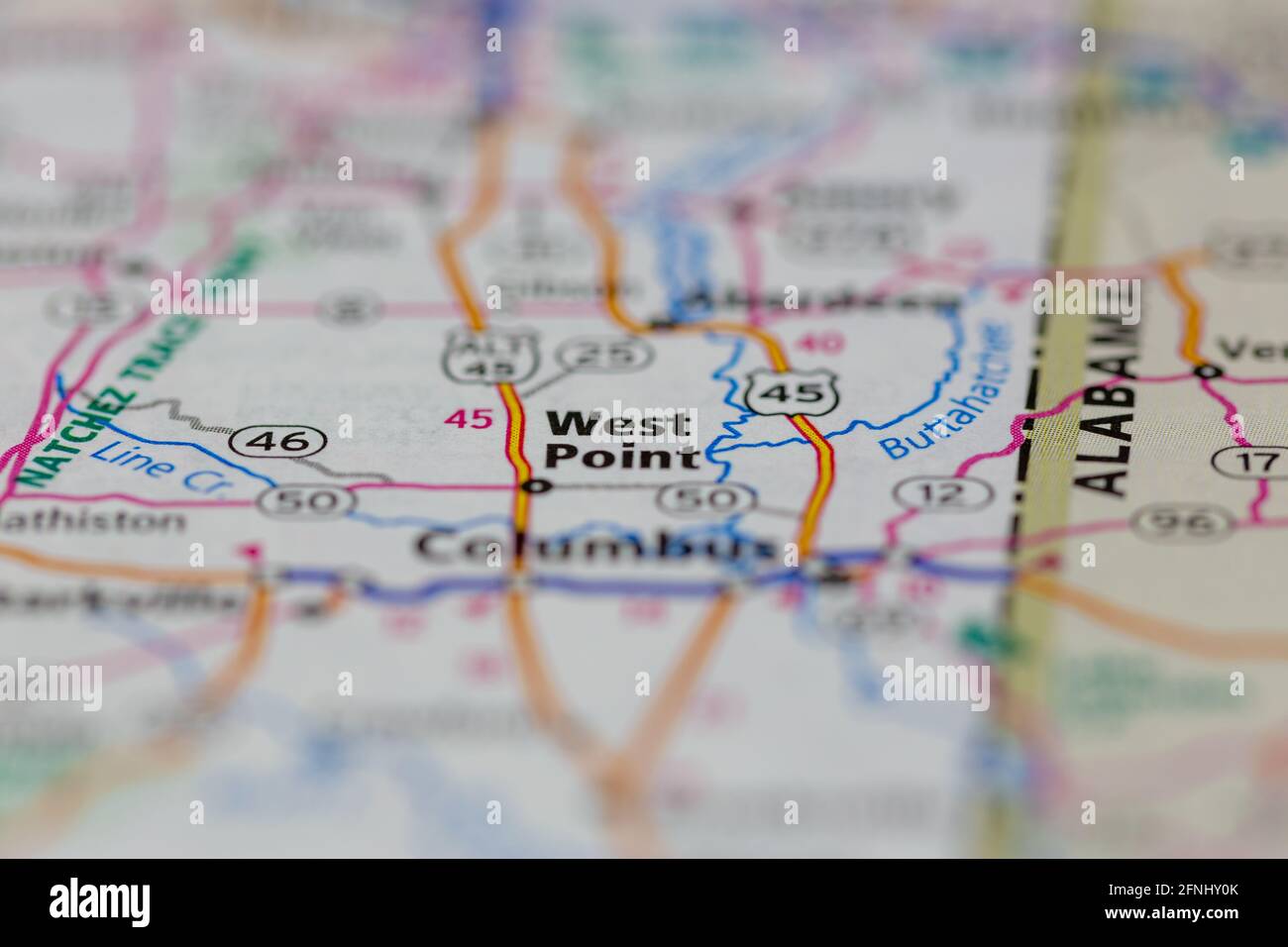 West point mississippi map hires stock photography and images Alamy