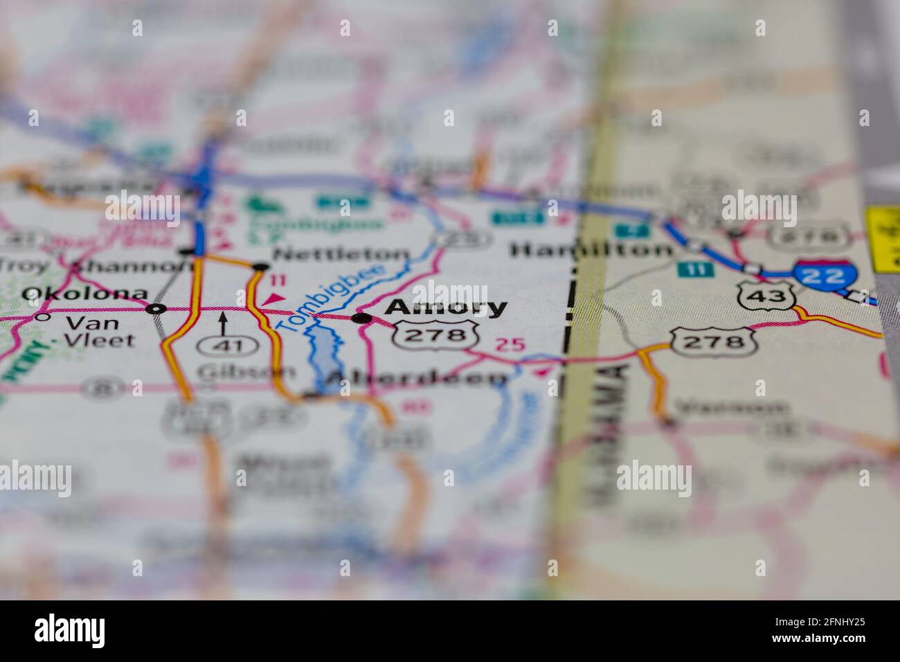 Amory mississippi map hires stock photography and images Alamy