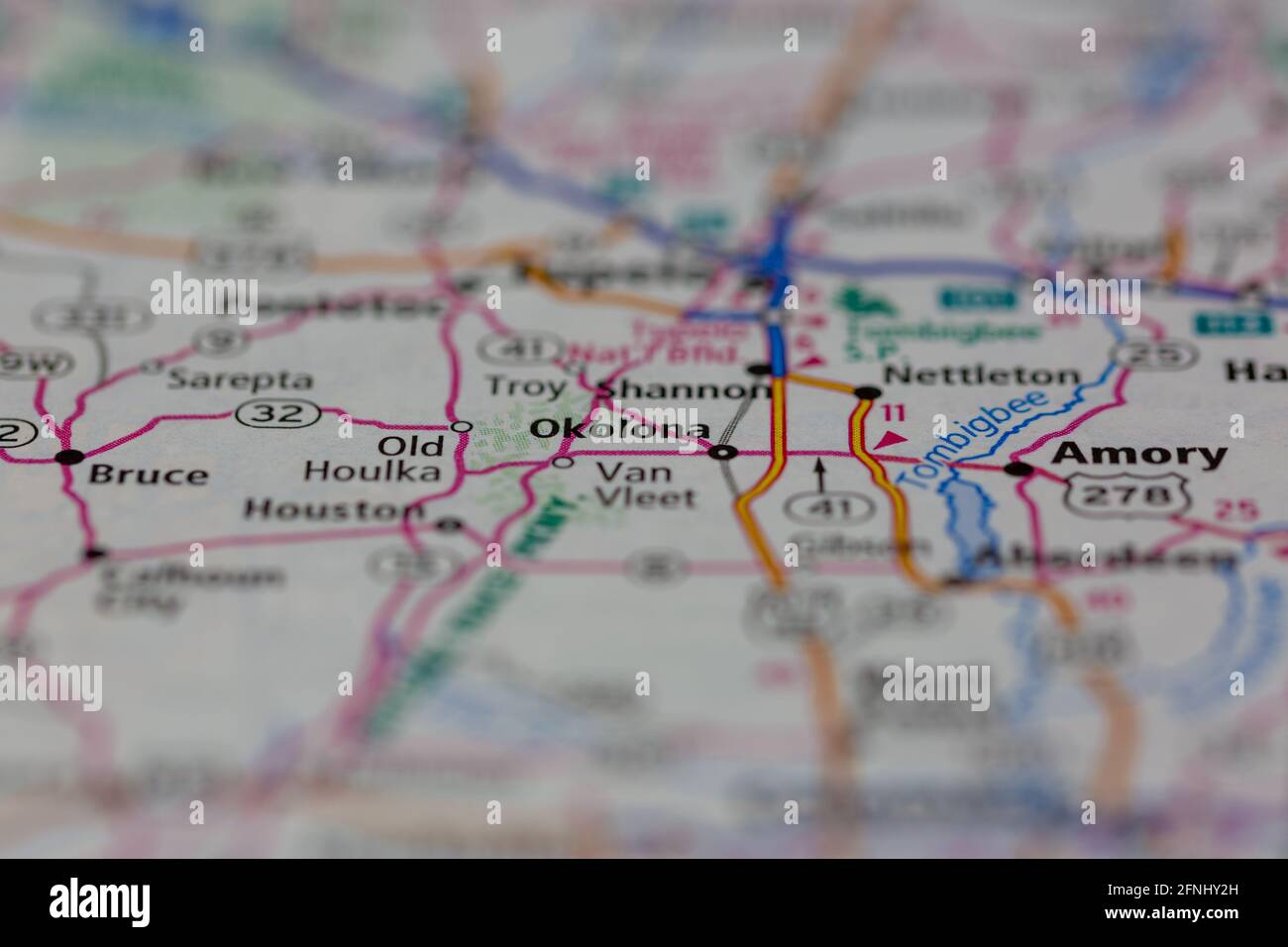 Map of okolona hires stock photography and images Alamy