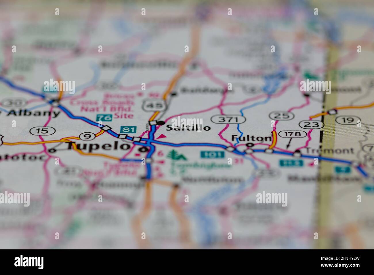 Map of saltillo mississippi hires stock photography and images Alamy