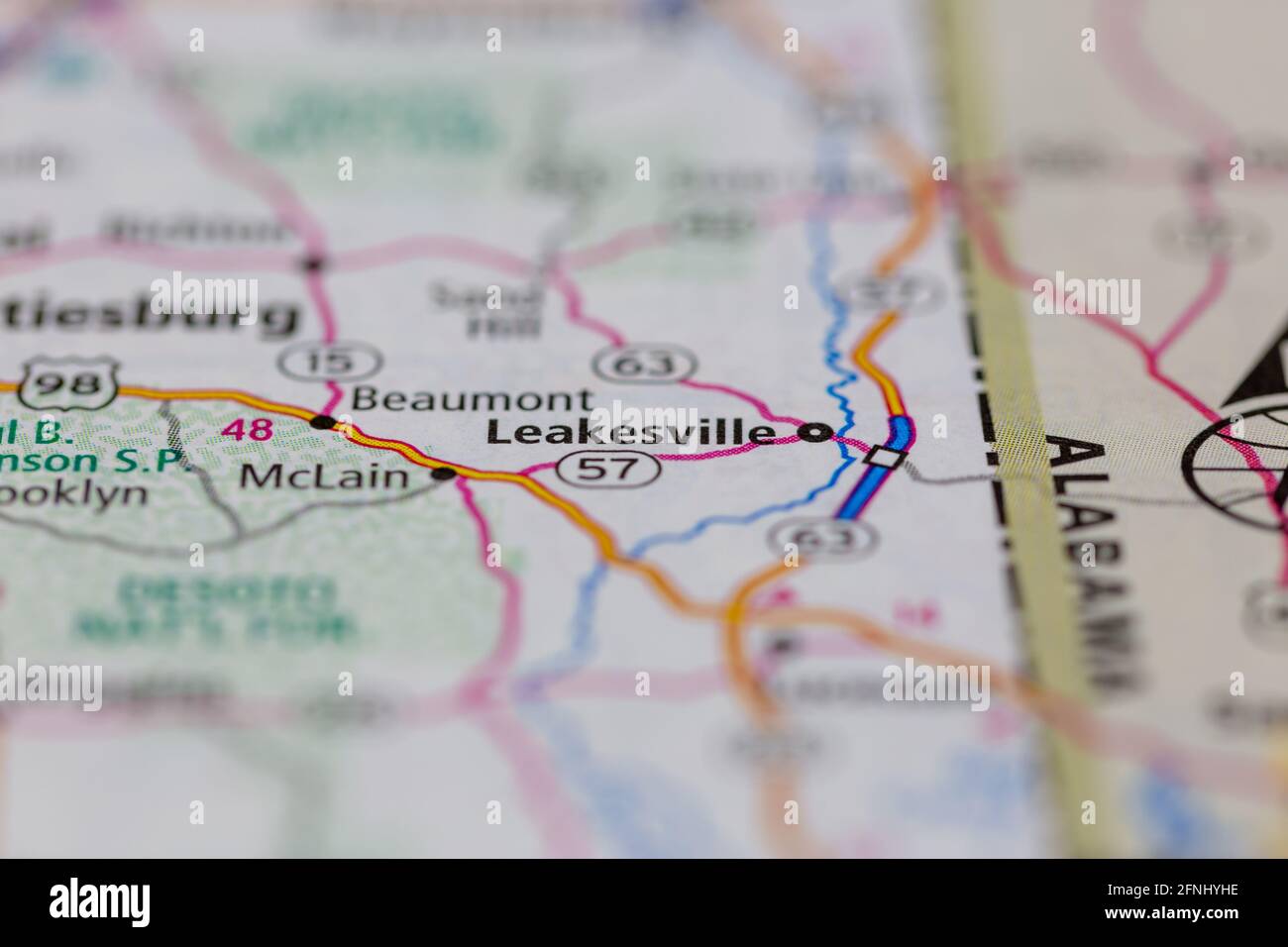 Leakesville mississippi map hi-res stock photography and images - Alamy