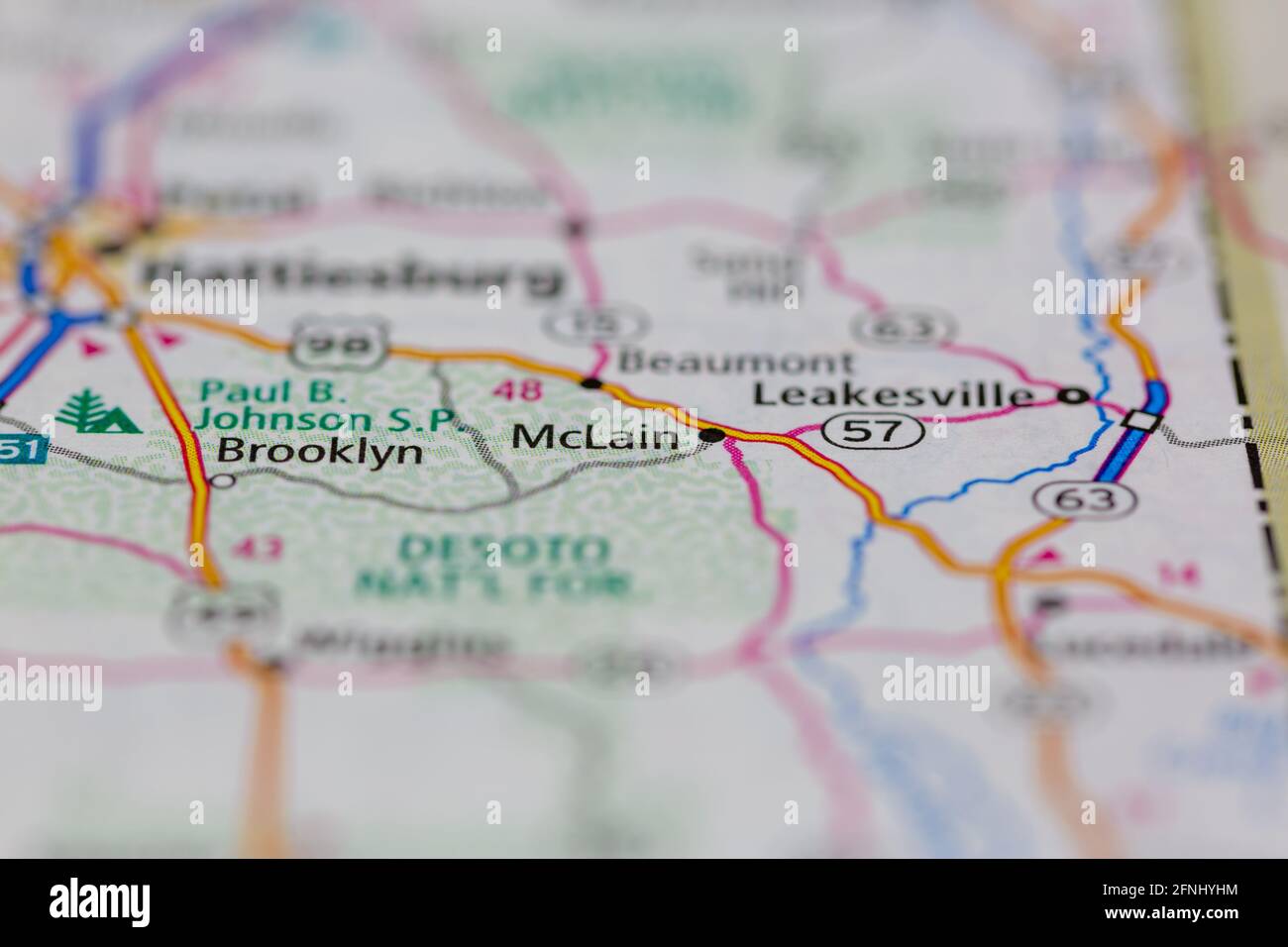 Mclain mississippi map hires stock photography and images Alamy
