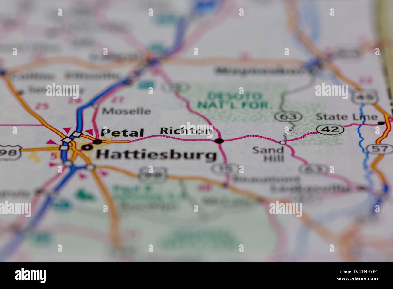 Map of richton mississippi hires stock photography and images Alamy