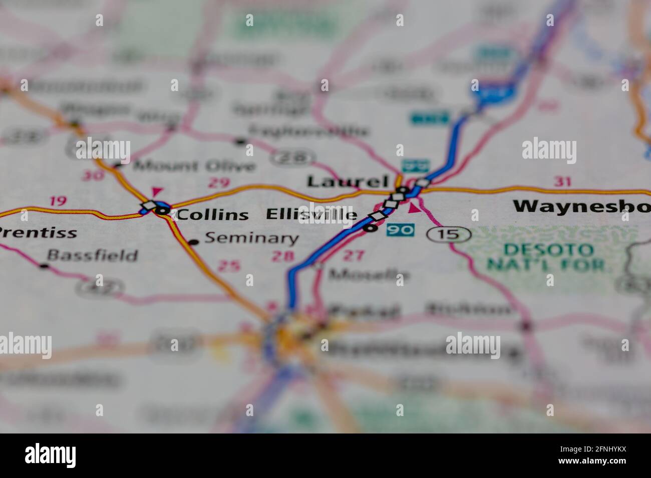 Map of ellisville mississippi hires stock photography and images Alamy