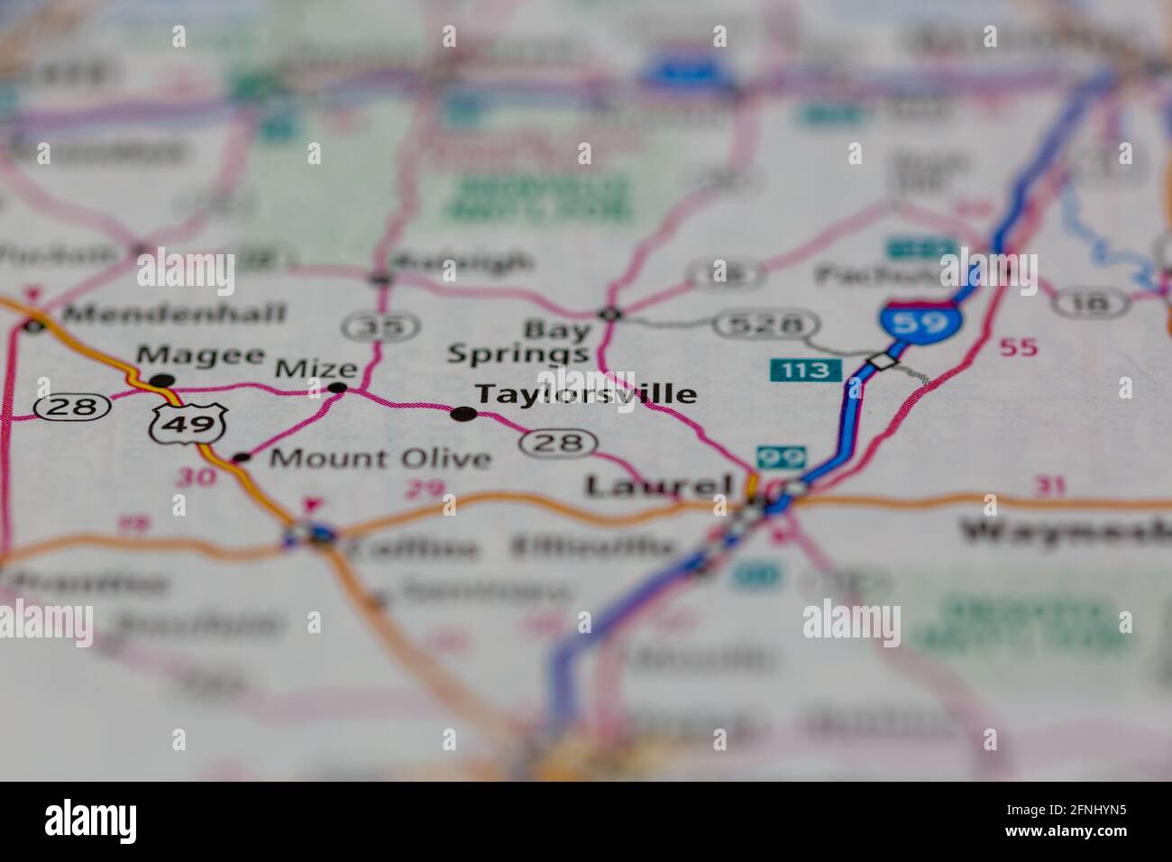 Taylorsville mississippi map hires stock photography and images Alamy
