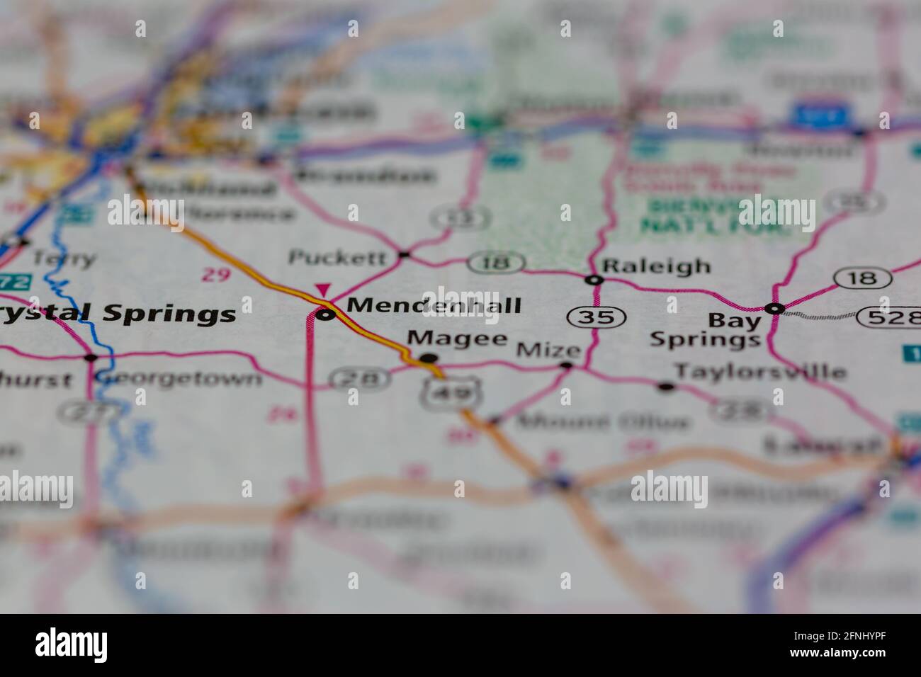 Mendenhall on a map hires stock photography and images Alamy