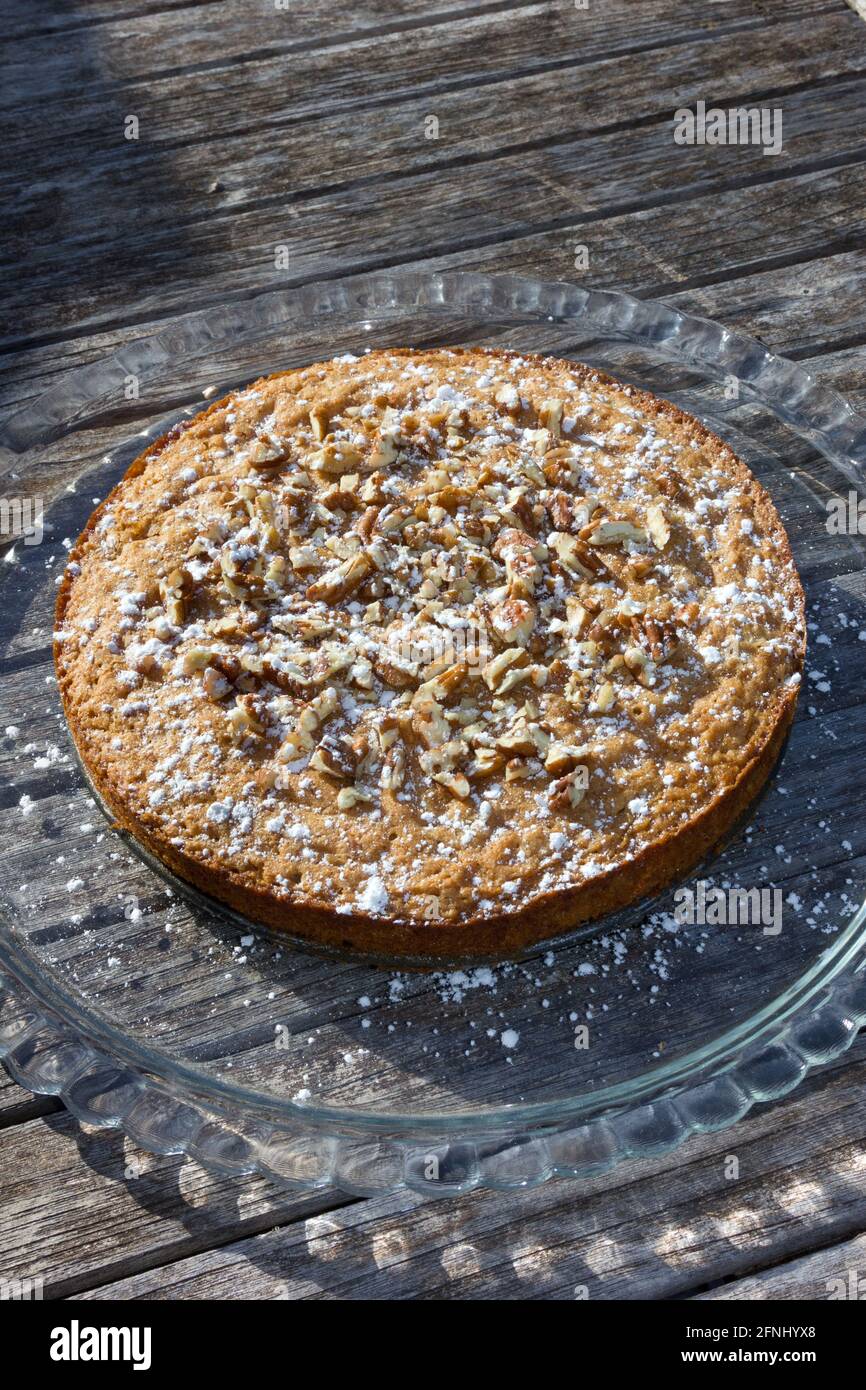 Walnut and pecan cake Stock Photo Alamy