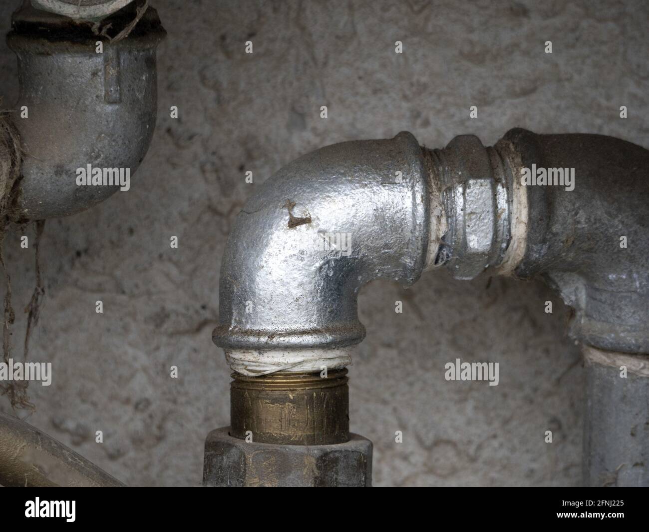 old gas metan pèipe valve detail close up Stock Photo
