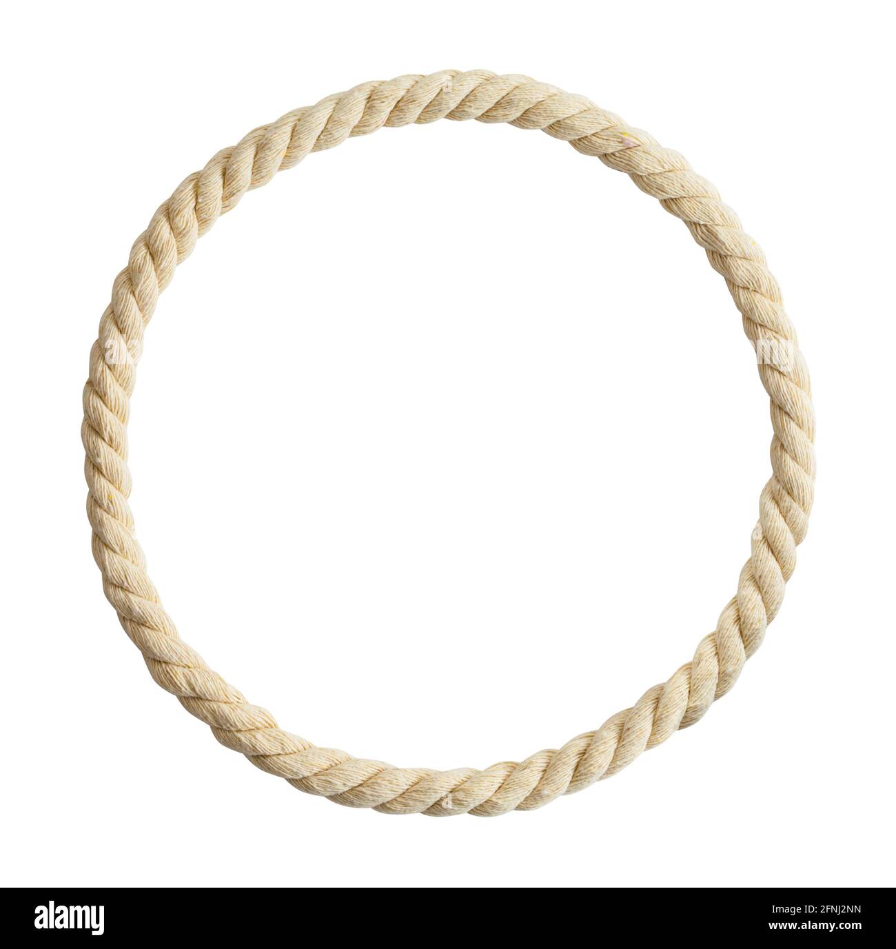 Twisted Hemp Rope in a Circle Frame Cut Out Stock Photo - Alamy