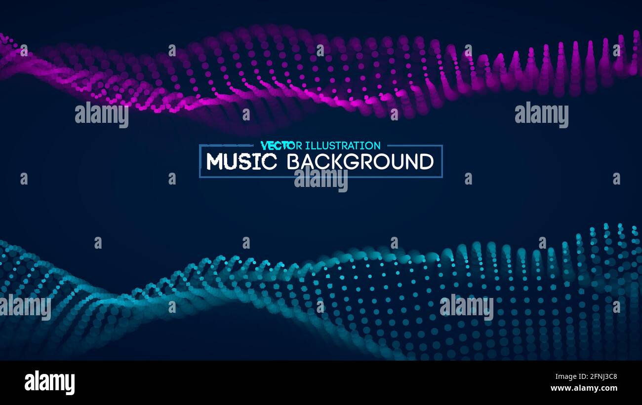 Music Background Blue abstract futuristic background. Future technology