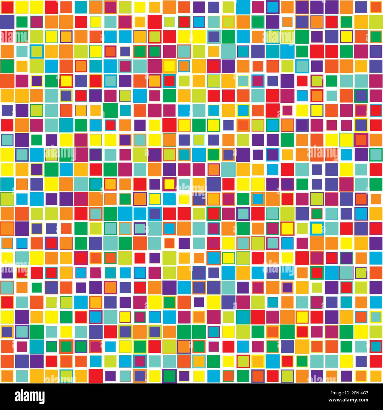 Colorful, vivid, vibrant random squares mosaic tiles pattern ...