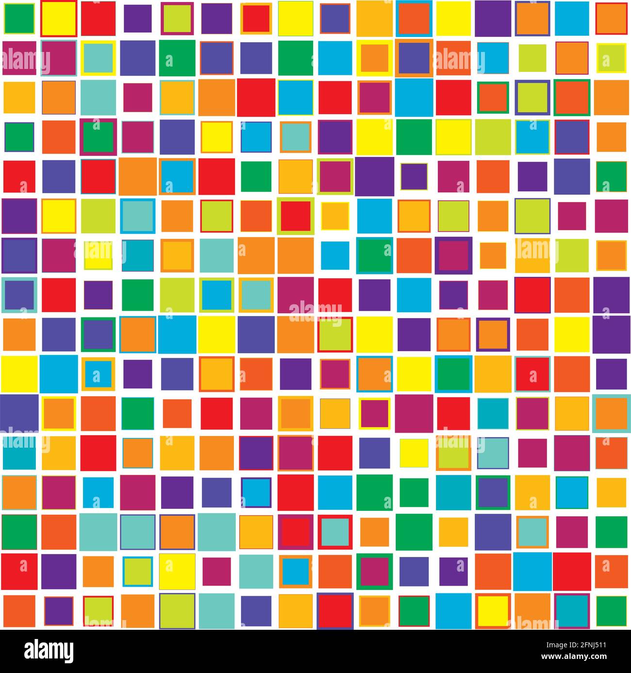 Colorful, vivid, vibrant random squares mosaic tiles pattern ...