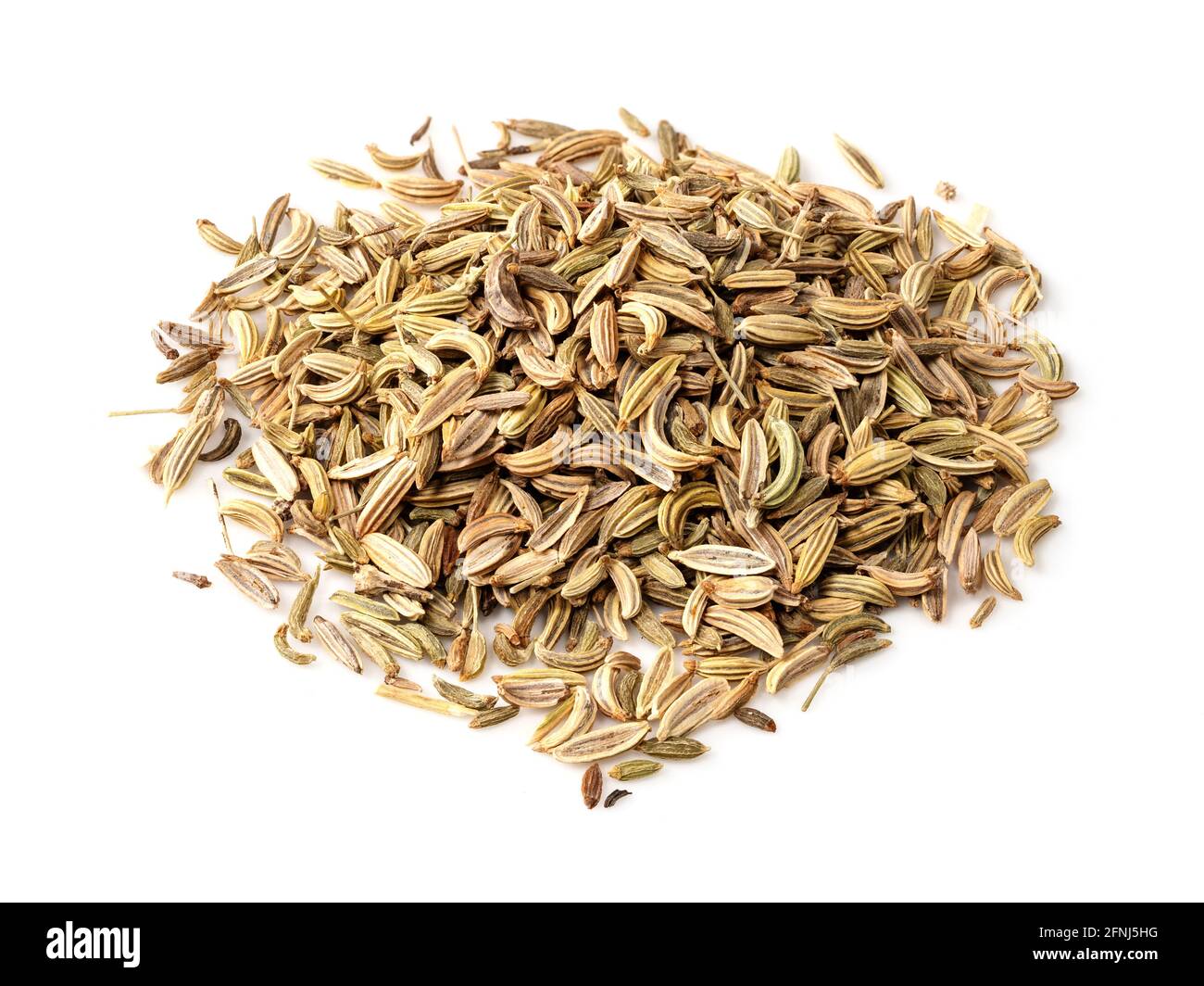 pile of Fennel fruits closeup on white background Stock Photo Alamy