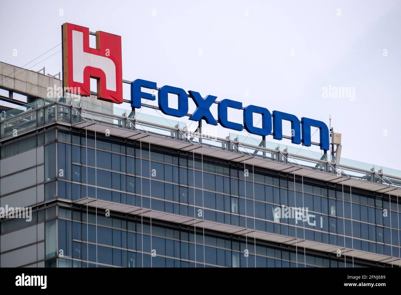 Taipei, Taiwan. 30th Mar, 2021. Taiwanese multinational electronics contract manufacturer, Foxconn (Hon Hai Precision Industry Co.,) office seen in Taipei. Credit: Walid Berrazeg/SOPA Images/ZUMA Wire/Alamy Live News Stock Photo