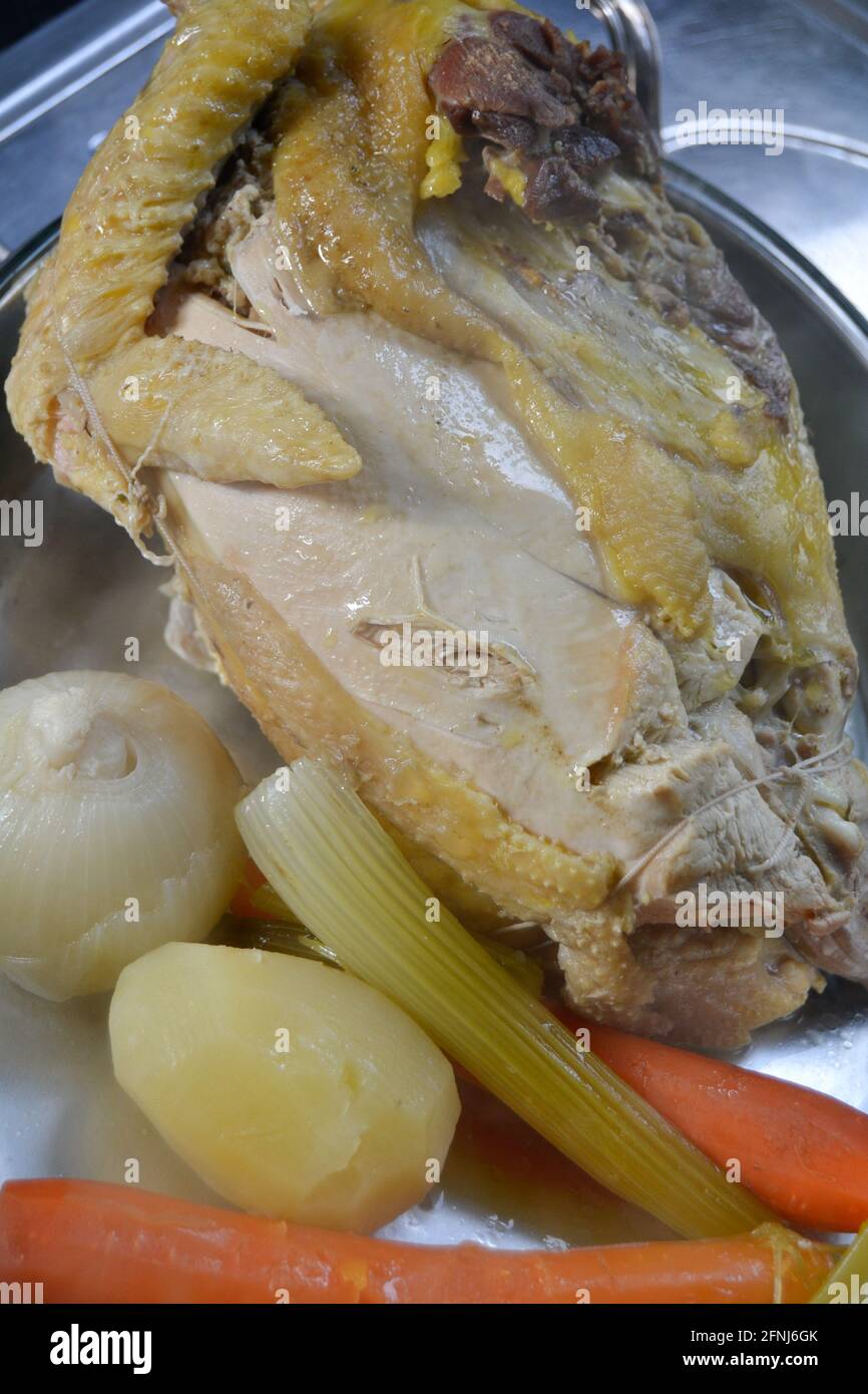 Chicken Ripiena Gallina ripiena lessata, boiled stuffed hen, cooked chicken with ...