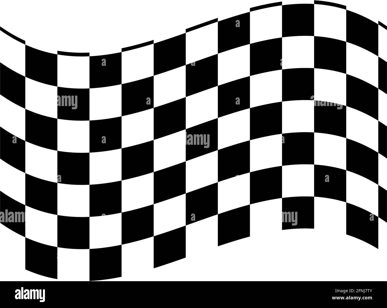 Checkered, chequered waving, wavy racing flag with different desinty