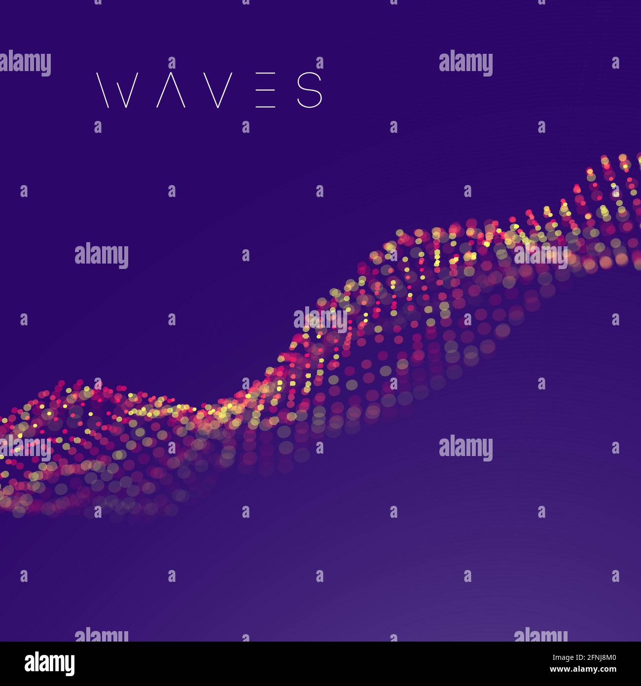 Pink purple wave background. Abstract vector poster technology