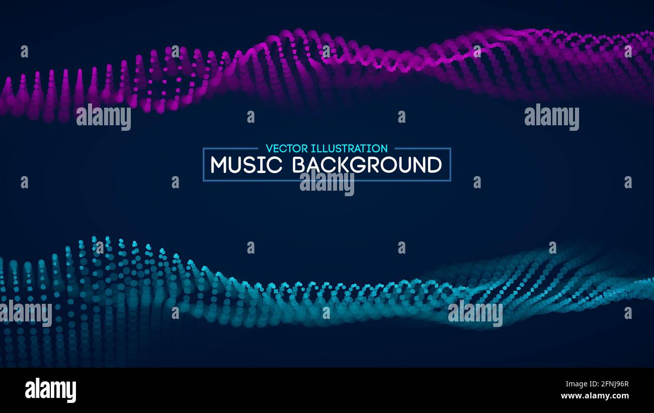 Music Background Blue abstract futuristic background. Future technology