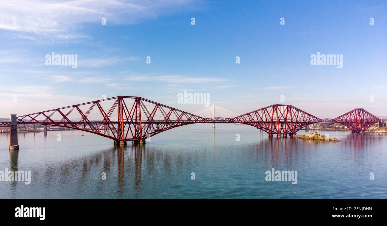 The Forth Rail Bridge, Queensferry, Scotland, UK Stock Photo